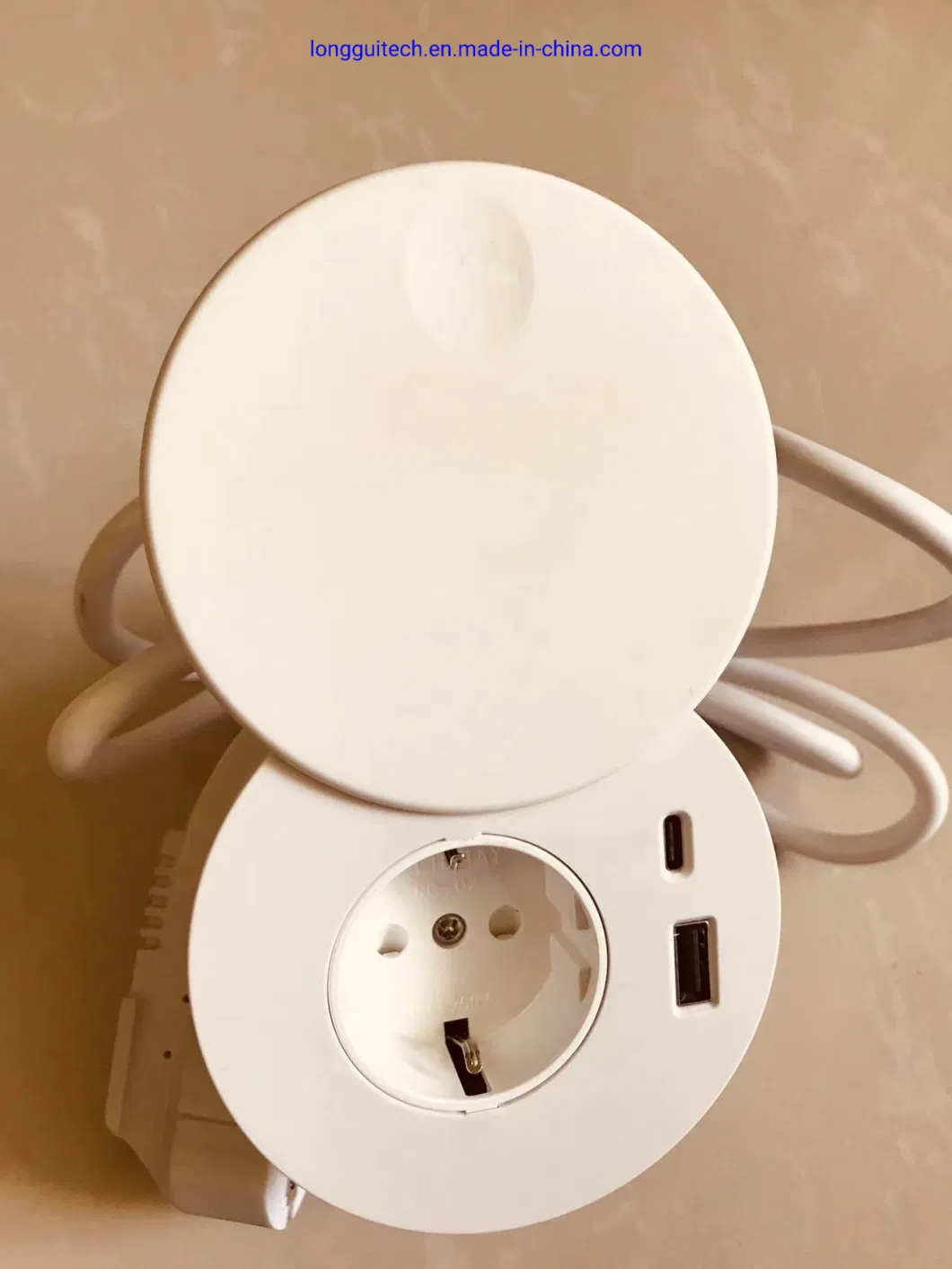 Type-C Charger Round Power Socket