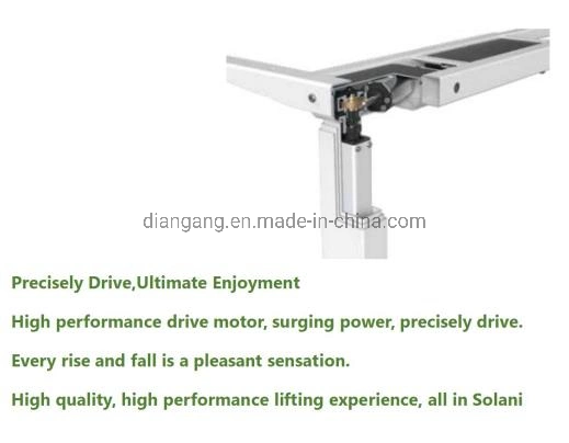 2, 3 Tiers Column Dual Motors Rectangle Top T Shape Active Workspace Height Adjustable Table Desk