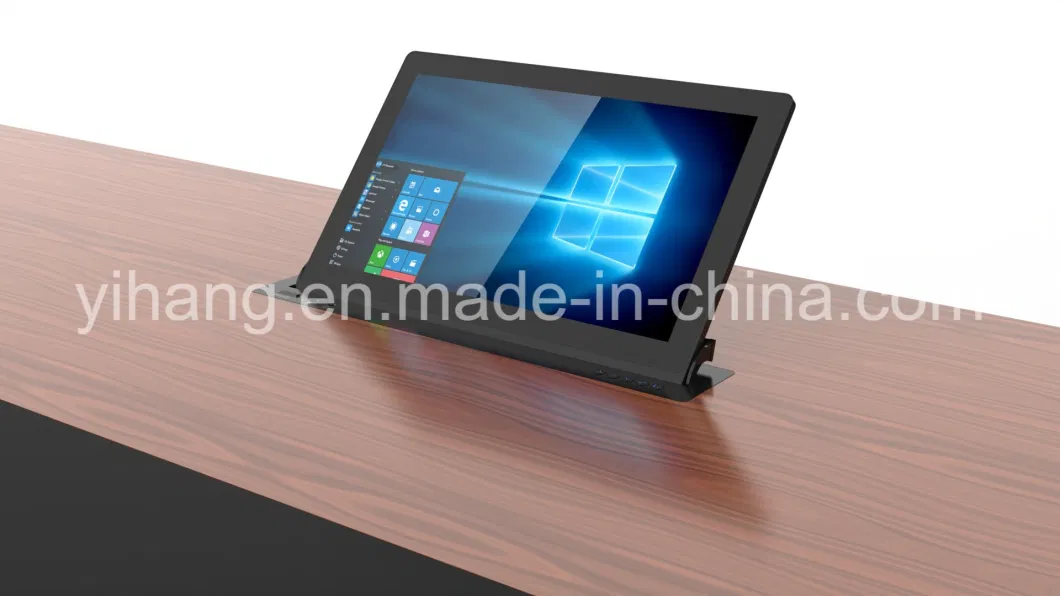 16 Degree Front Folding Conference Table 21.5&quot; Automatic Pop up Motorized Retractable Screen Monitor Lift
