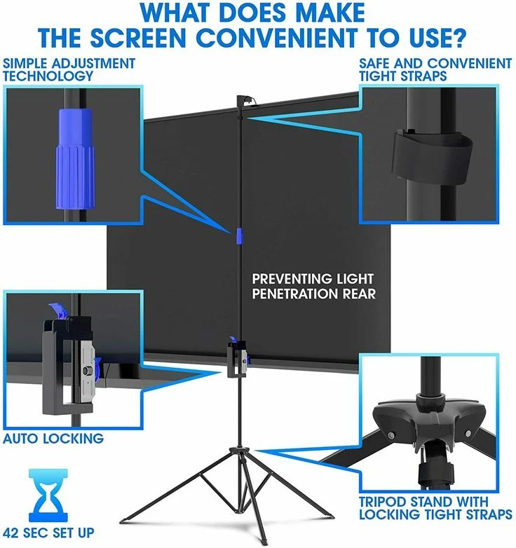 Tripod Projection Screen/Projector Screen with Competitive Prices (TS070)