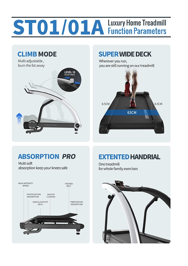 High Quality Slimming Intelligent Home Gym Cardio Treadmill