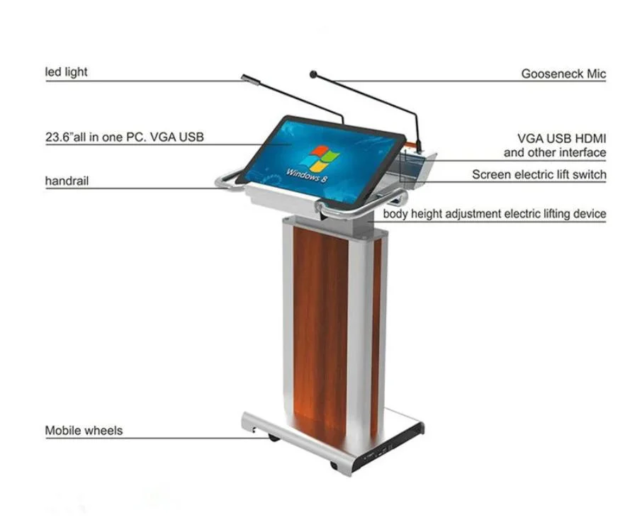 Audio Visual Smart Speech Lectern for Conference Room