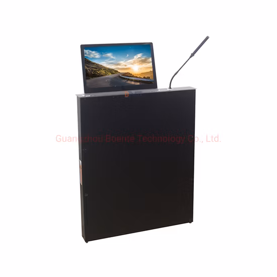Bnt Conference System Lifting Display Motorized Retractable Screen Pop up Monitor Lift with Electric Microphone