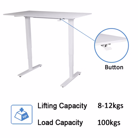 Pneumatic Walnut Height Adjustable Desk